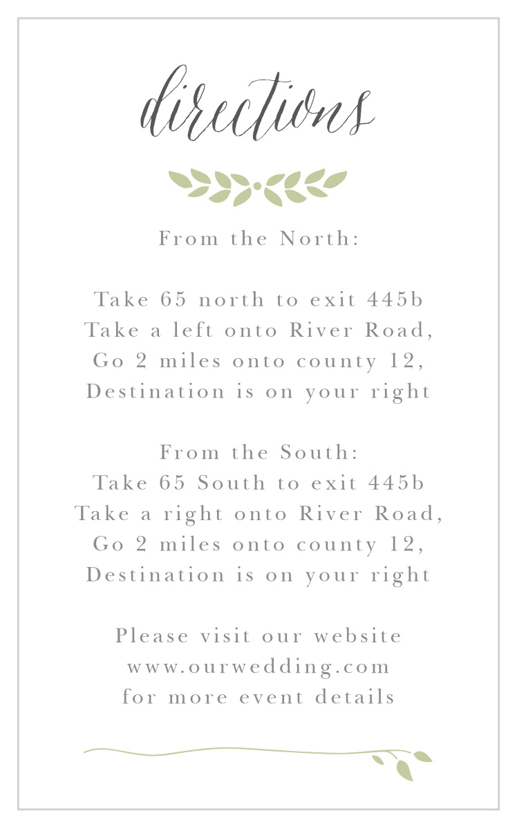 Blushing Foliage Direction Cards