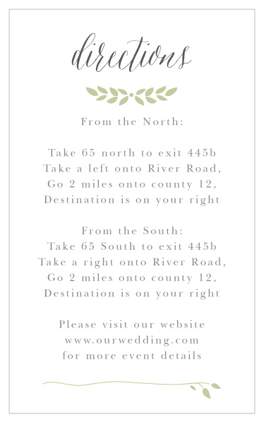 Blushing Foliage Direction Cards