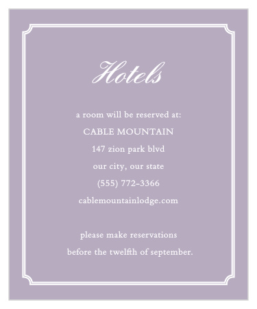 Framed Wreath Accommodation Cards