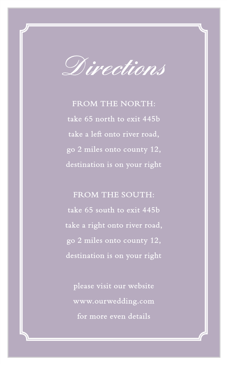 Framed Wreath Direction Cards