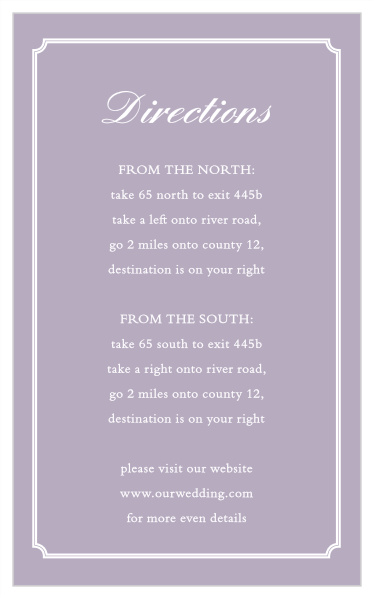 Framed Wreath Direction Cards