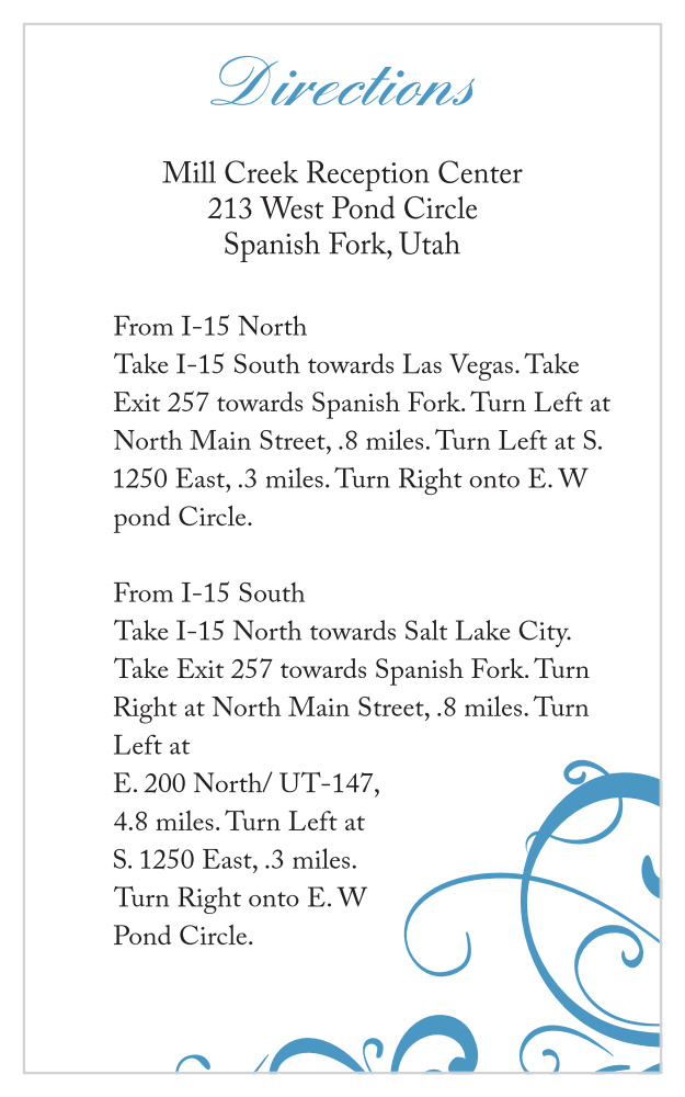 Simple Swirls Direction Cards