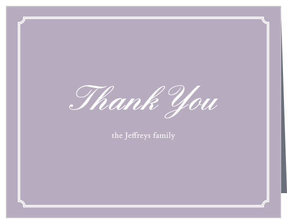 Express gratitude to friends and family for their support on your special day with our Framed Wreath Wedding Thank You Cards.