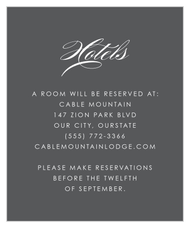 Scripted Elegance Accommodation Cards