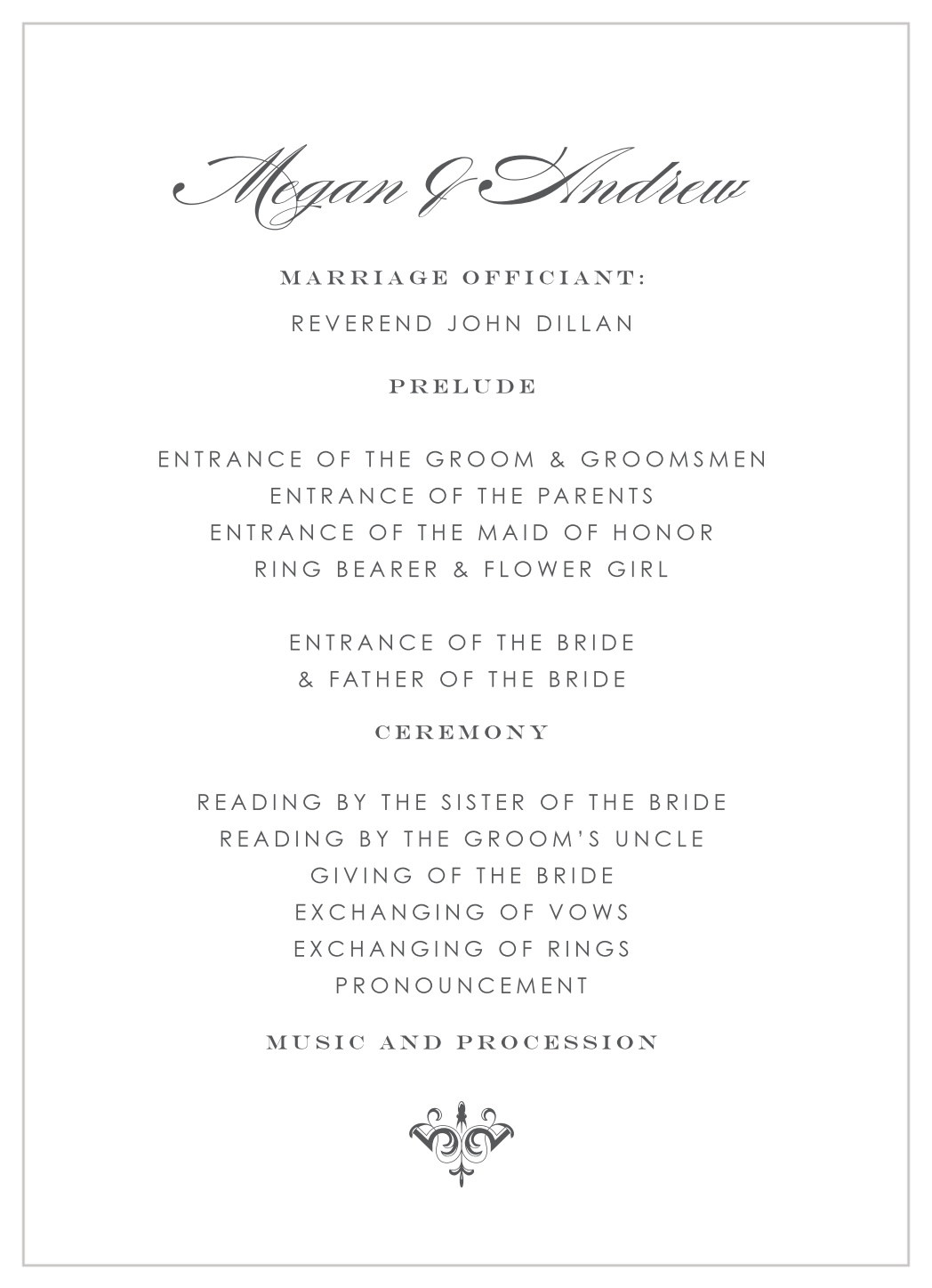 Scripted Elegance Wedding Programs