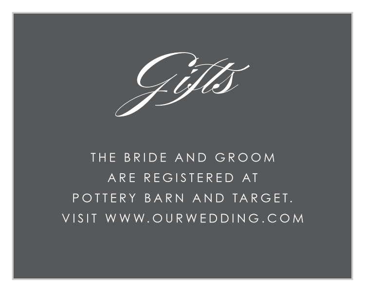 Scripted Elegance Registry Cards