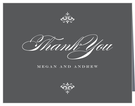 Scripted Elegance Wedding Thank You Cards