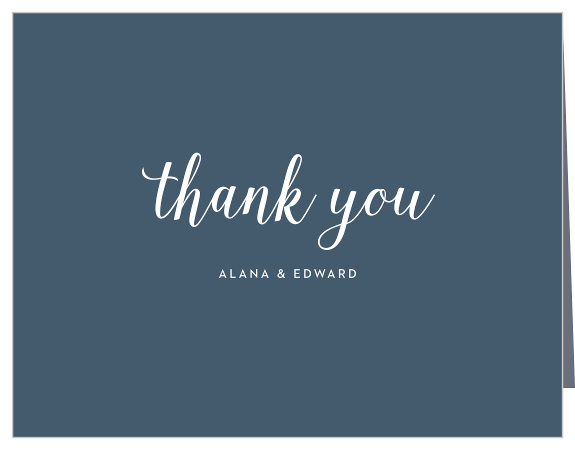 Big Script Wedding Thank You Cards