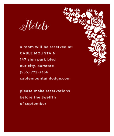 Botanical Corners Accommodation Cards