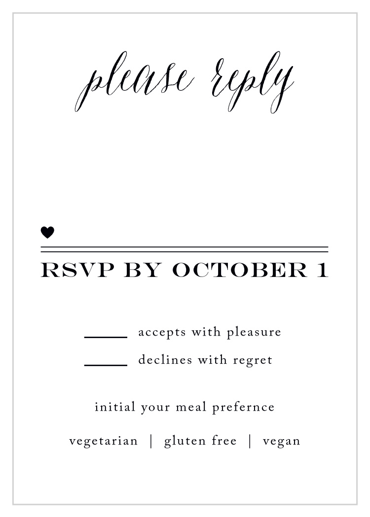 Rustic Heart Response Cards