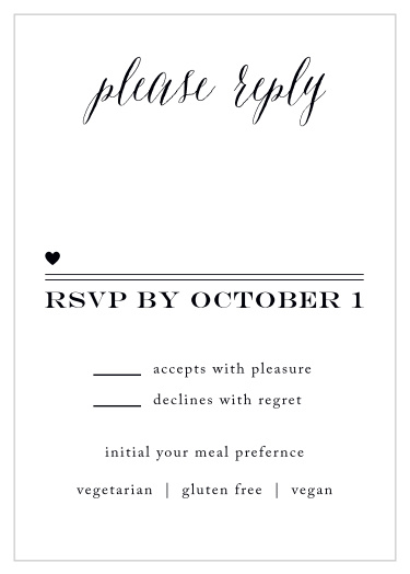 Rustic Heart Response Cards