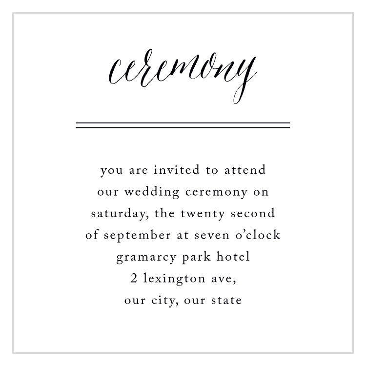 Rustic Heart Ceremony Cards