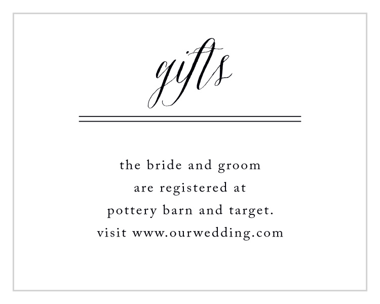 Rustic Heart Registry Cards