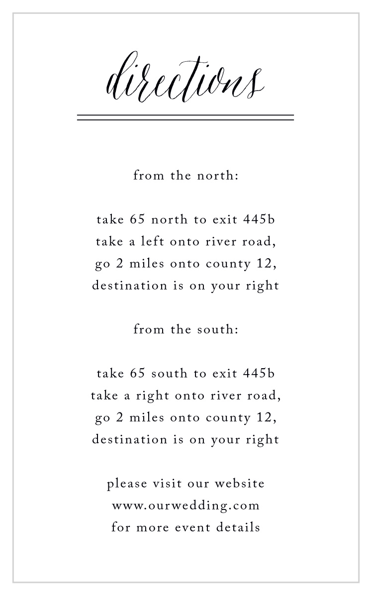 Rustic Heart Direction Cards