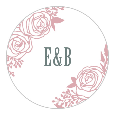 Rustic Flowers Wedding Stickers