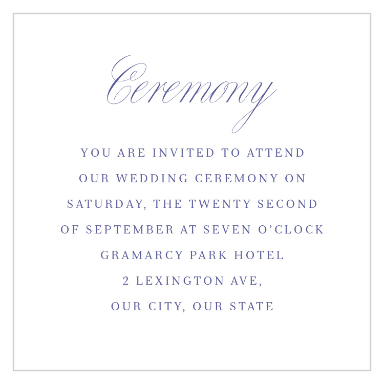 Romantic Swirls Ceremony Cards