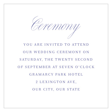 Romantic Swirls Ceremony Cards
