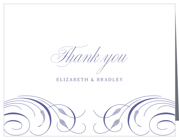 Romantic Swirls Wedding Thank You Cards
