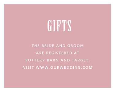 Share your wedding information in rustic beauty with our Rustic Flowers Registry Cards. 