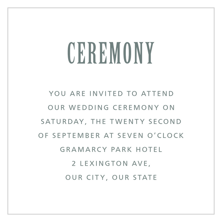 Rustic Flowers Ceremony Cards