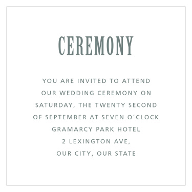 Rustic Flowers Ceremony Cards