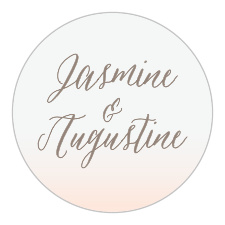 The Flowering Script logo square is the finishing touch to an already beautiful invitation suite.