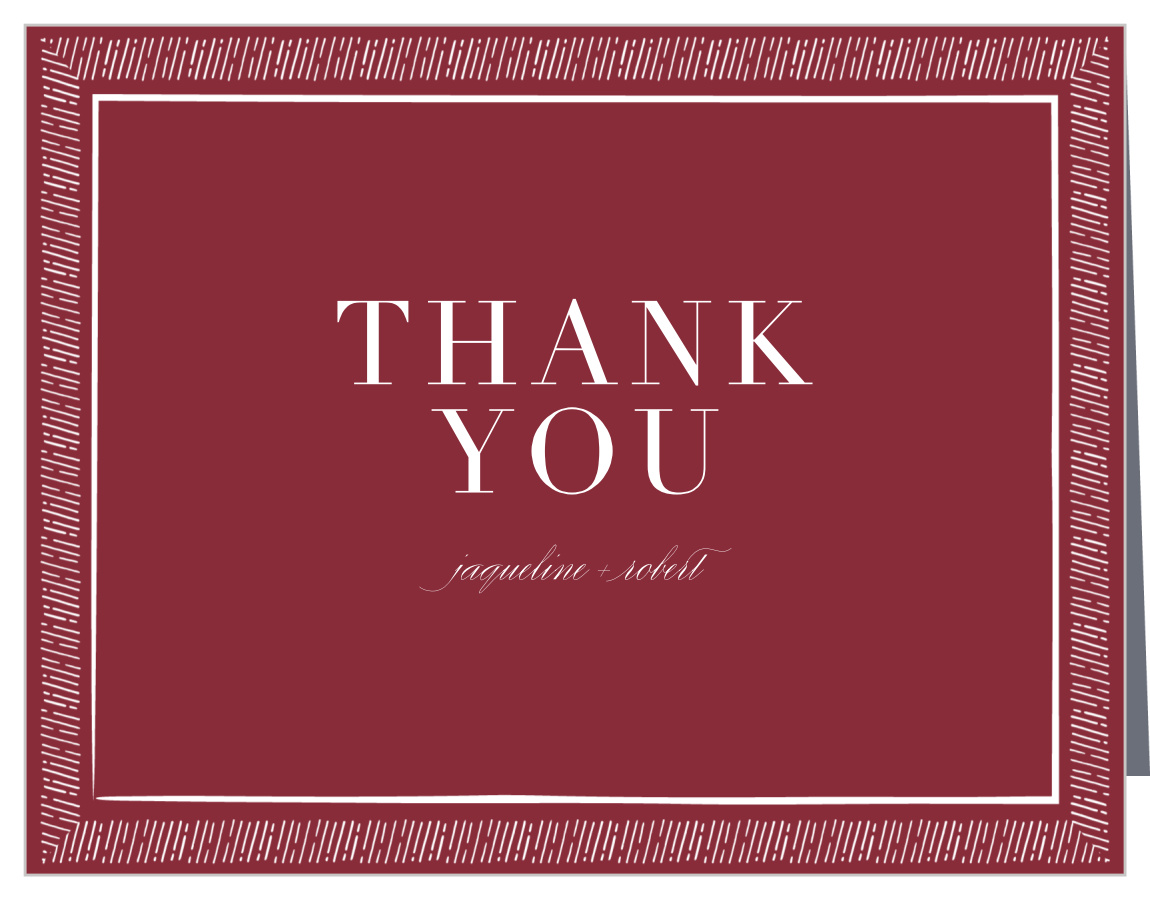 Handdrawn Frame Wedding Thank You Cards