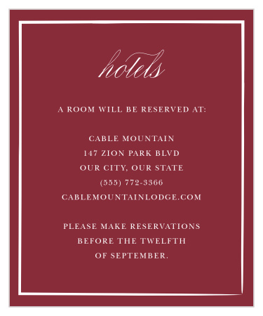 Handdrawn Frame Accommodation Cards