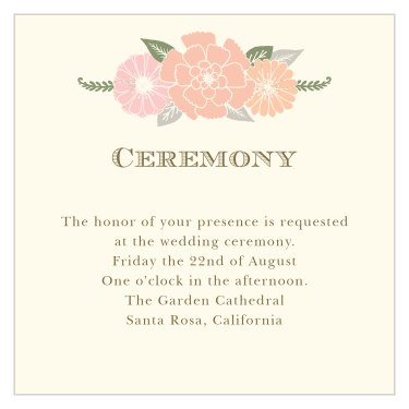 Blossoming Antlers Ceremony Cards