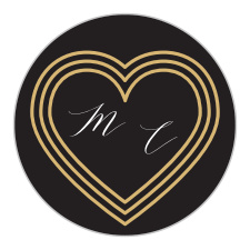 The Modern Triple Hearts logo square is the finishing touch to an already beautiful invitation suite.