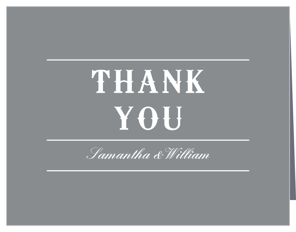 Country Bash Wedding Thank You Cards