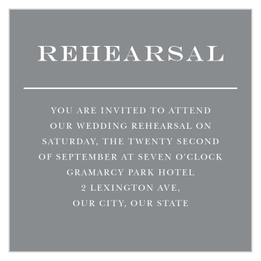 Country Bash Rehearsal Cards