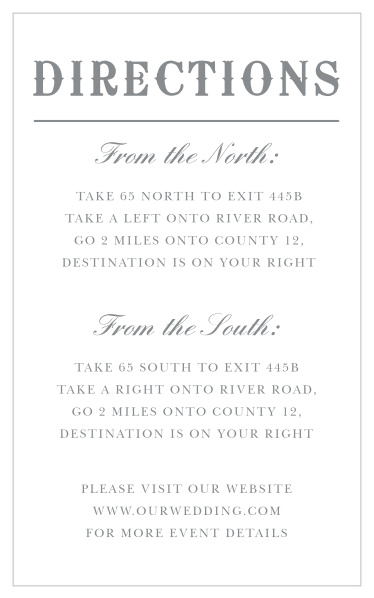 Country Bash Direction Cards