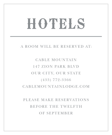 Country Bash Accommodation Cards