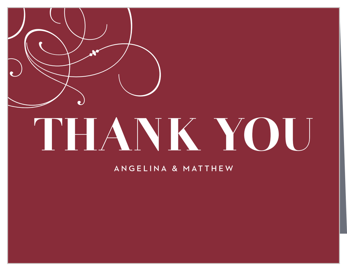 Bold Swash Wedding Thank You Cards