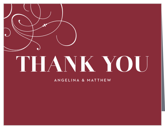 Bold Swash Wedding Thank You Cards
