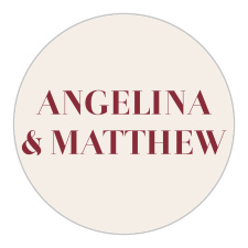 Seal envelopes or gift friends and family with a memento of your special day with our Bold Swash Wedding Stickers.