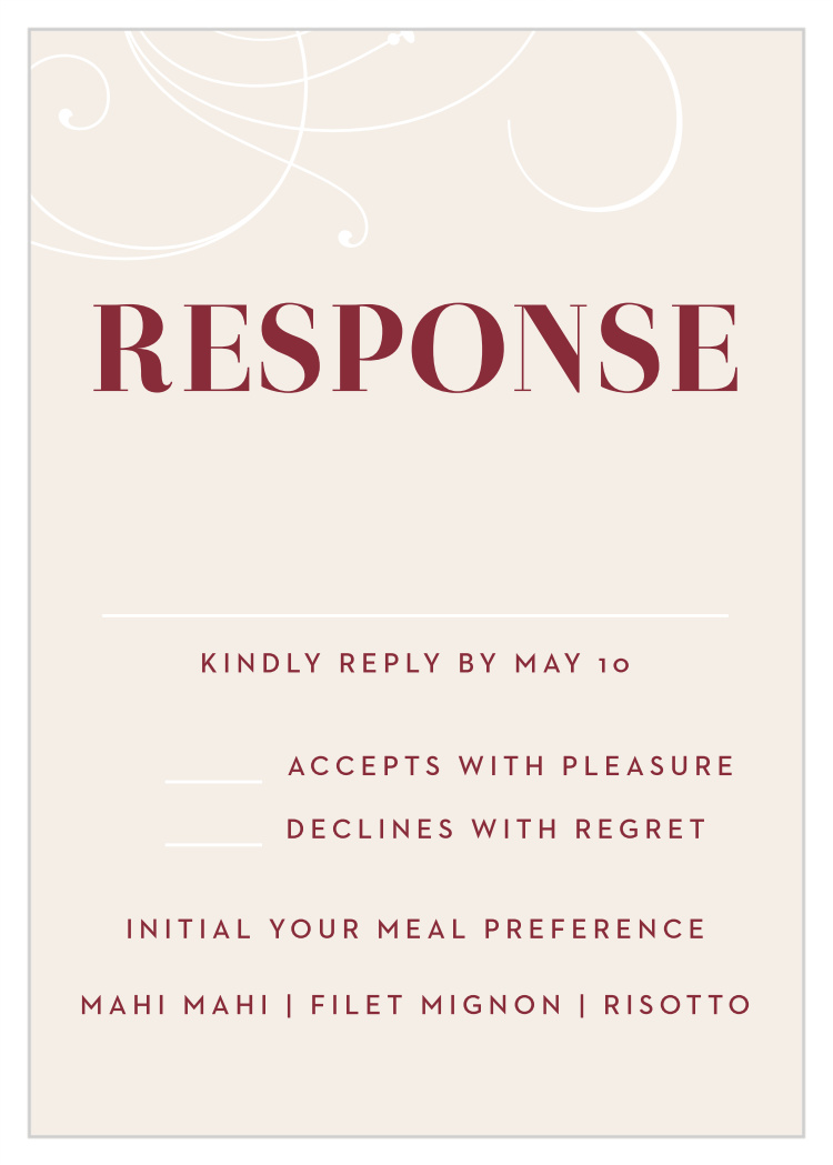 Bold Swash Response Cards
