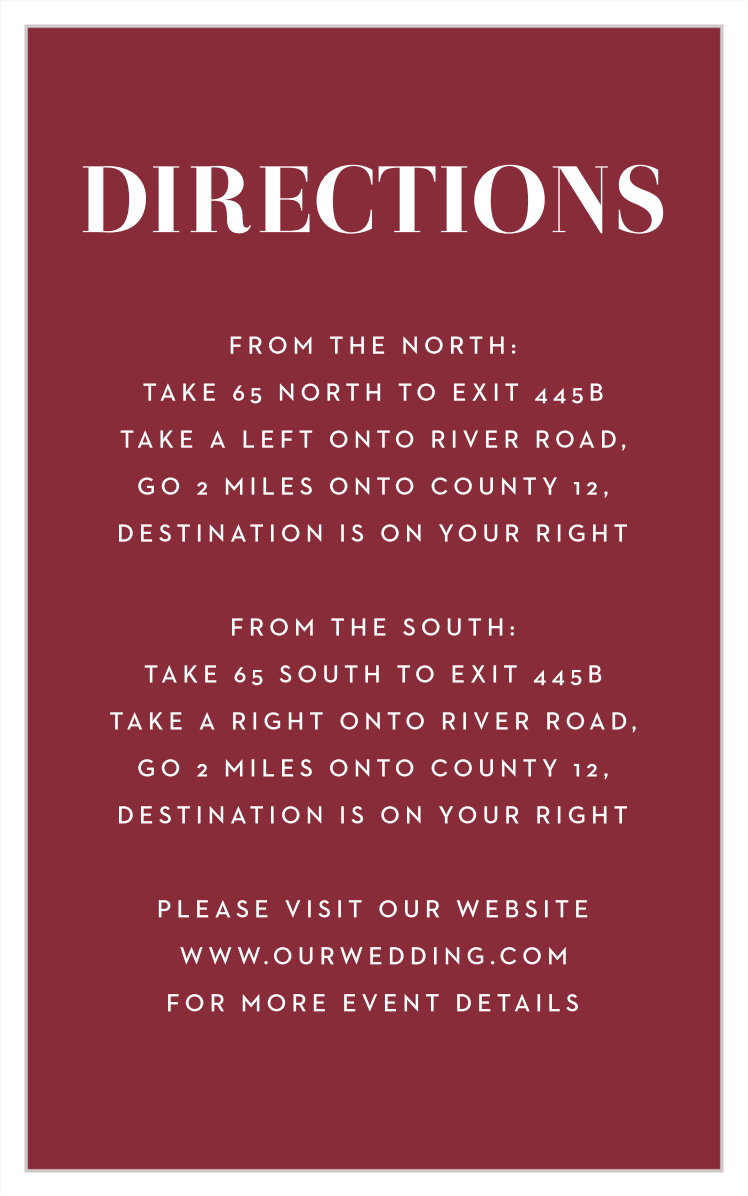 Bold Swash Direction Cards