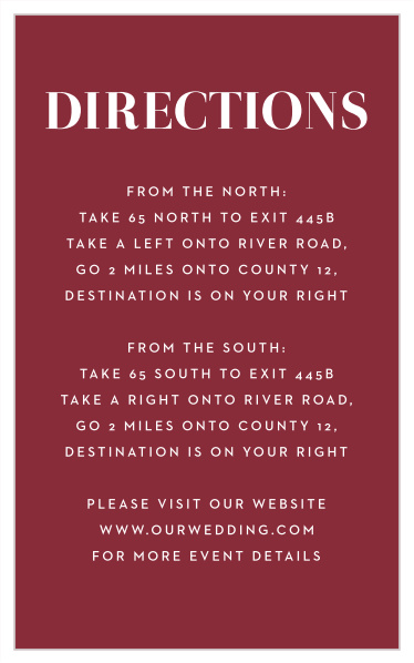Bold Swash Direction Cards