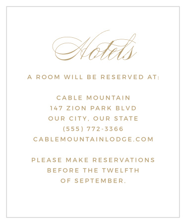 Deco Typography Accommodation Cards