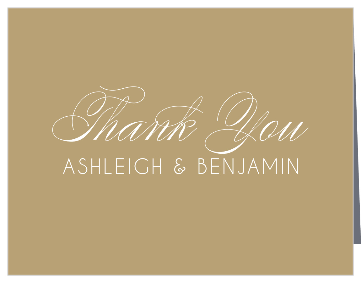 Deco Typography Wedding Thank You Cards