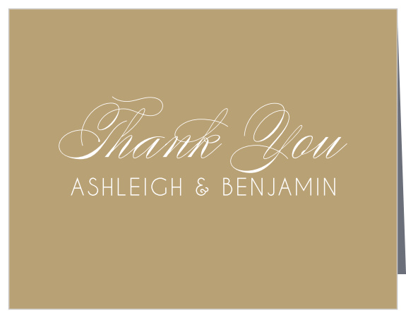 Deco Typography Wedding Thank You Cards