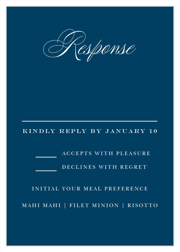 Formal Affair Response Cards