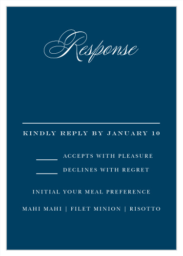 Formal Affair Response Cards