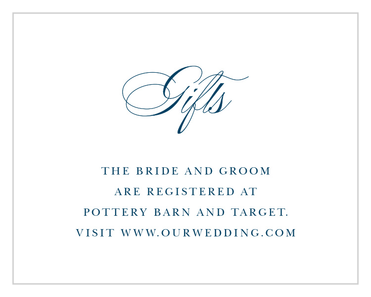 Formal Affair Registry Cards