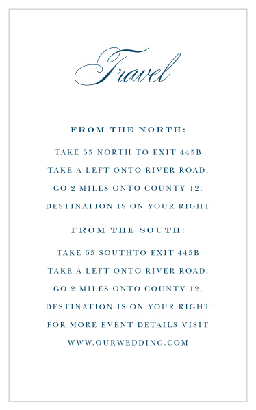 Formal Affair Direction Cards