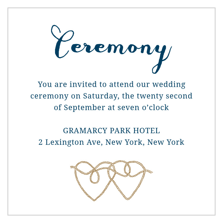 Anchors Away Ceremony Cards