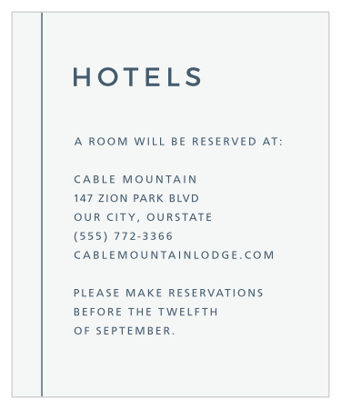 Modern Stack Accommodation Cards