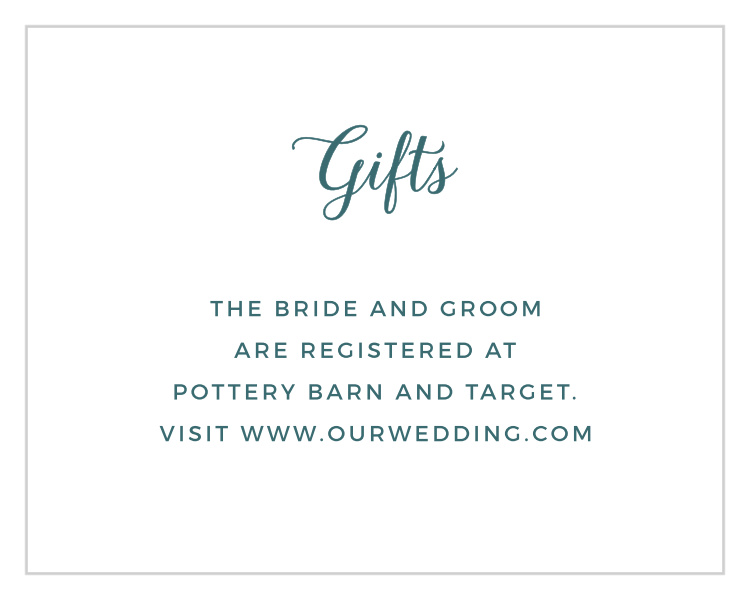 Rustic Foliage Registry Cards